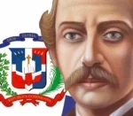 Juan pablo duarte y DIEZ PADRE DE LA PATRIA DE REPUBLICA DOMINICANA JUNTO AL ESCUDO DOMINICANO