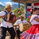 conjunto tipico con bailadores de merengue tipico dominicano