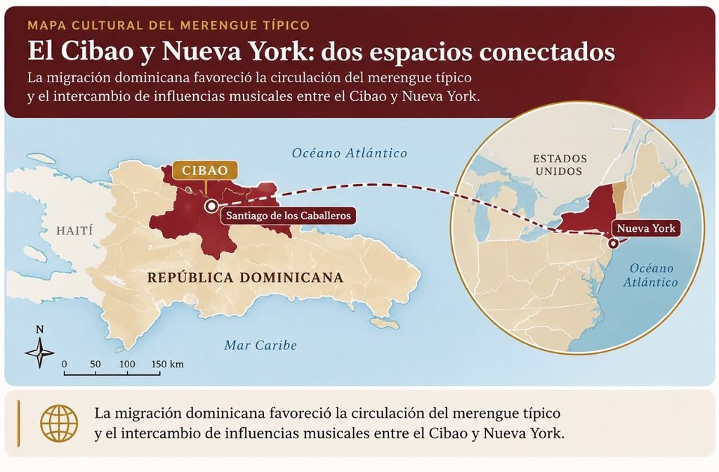 mapa culural del merenque tipico